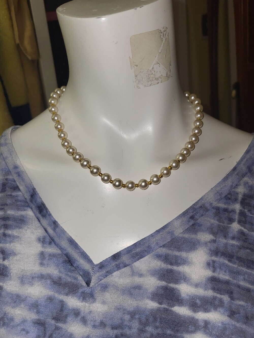 Vintage Glass Pearl Necklace